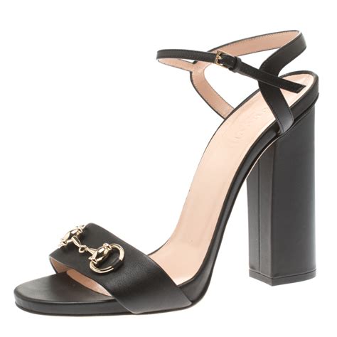 gucci horsebit sandals heels|gucci black high heel sandals.